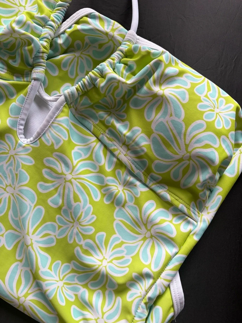 Ninety nine Lime Green Floral One-Piece Swimsuit